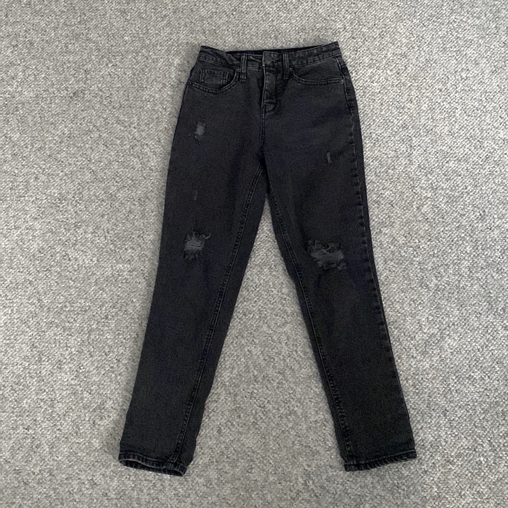 Distressed Black Mom Jeans | Wild Fable
